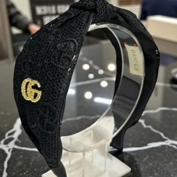 Gucci Black Headband With Logo - Picture 6 of 7